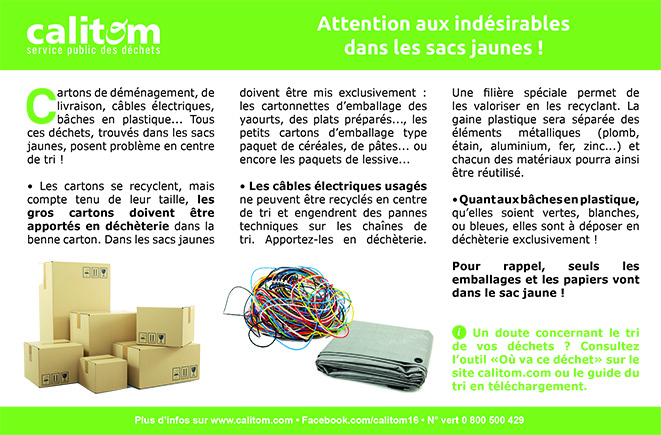 Calitom sac jaune cheap