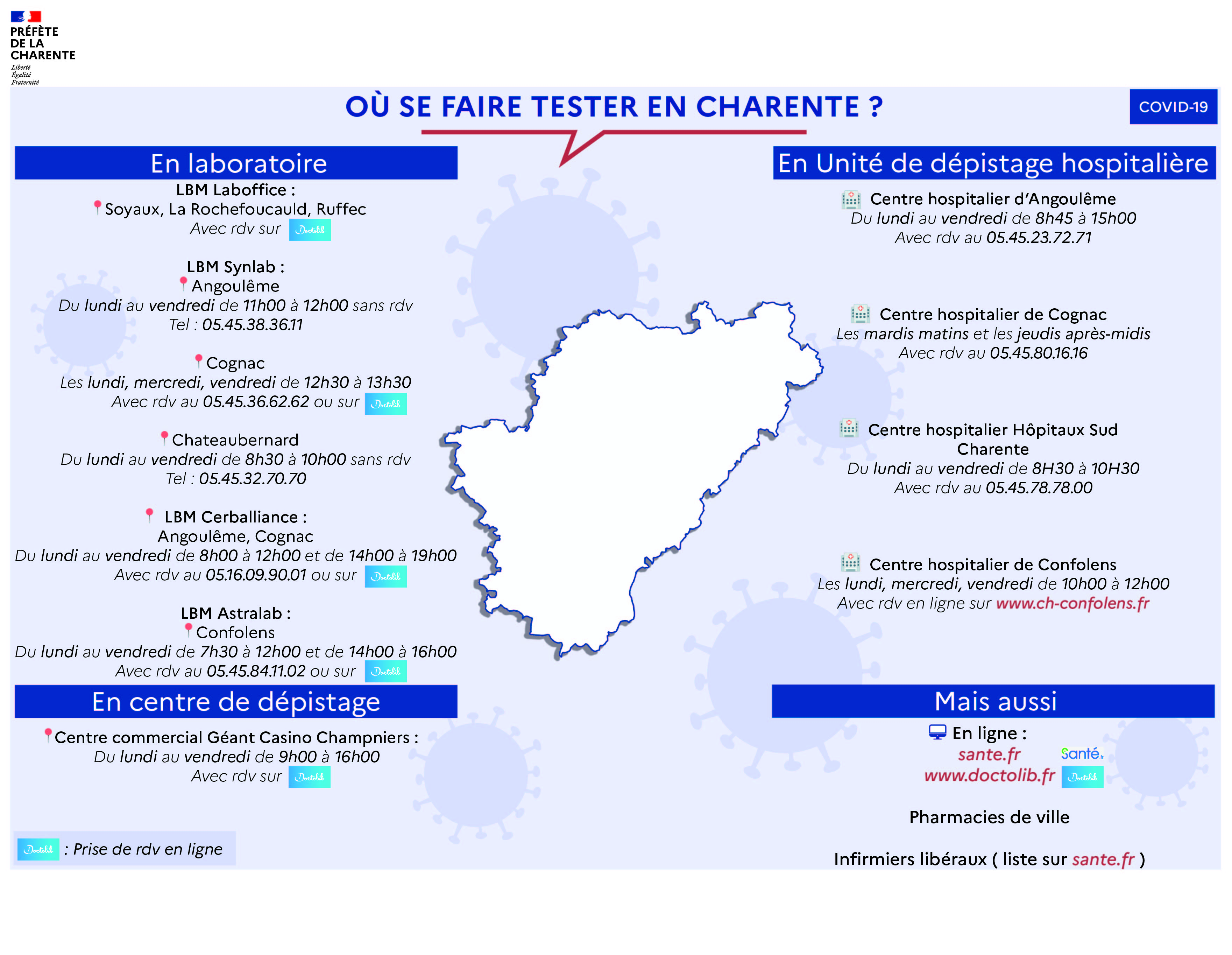 DEPISTAGE COVID EN CHARENTE