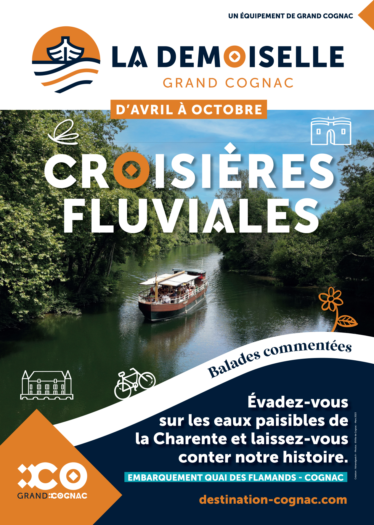 CROISIERES FLUVIALES - LA DEMOISELLE NAVIGUE DESROMAIS A L'ELECTRIQUE