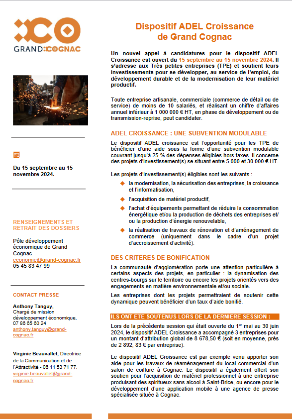 DISPOSITIF ADEL CROISSANCE