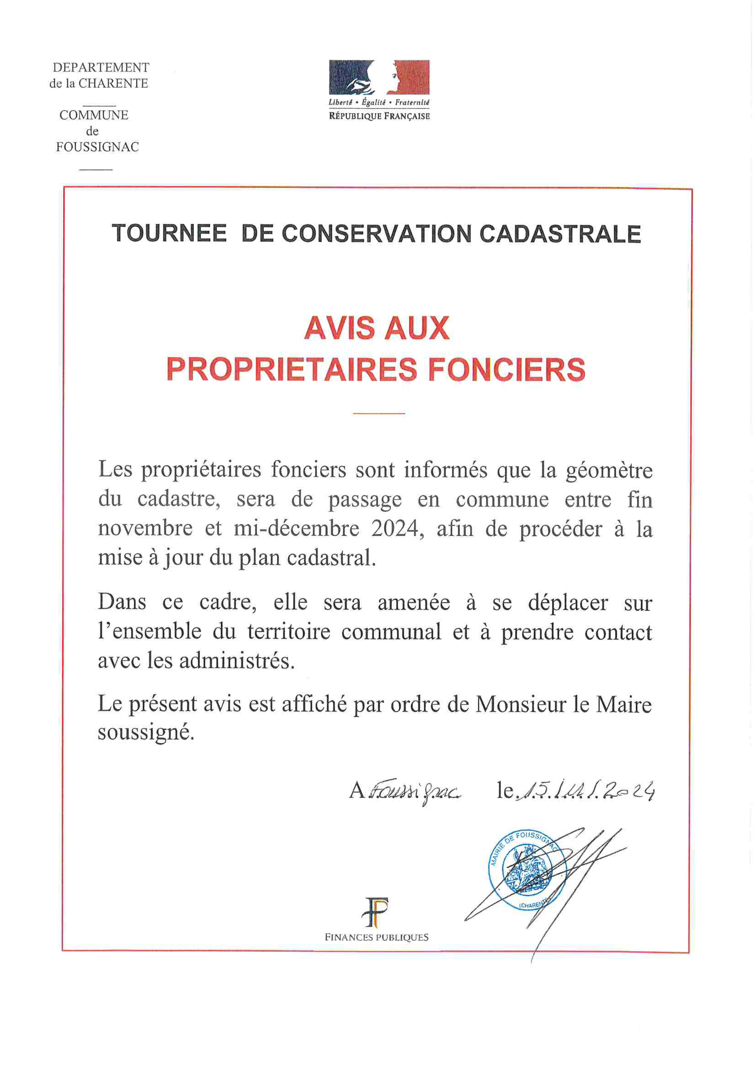CONSERVATION CADASTRALE