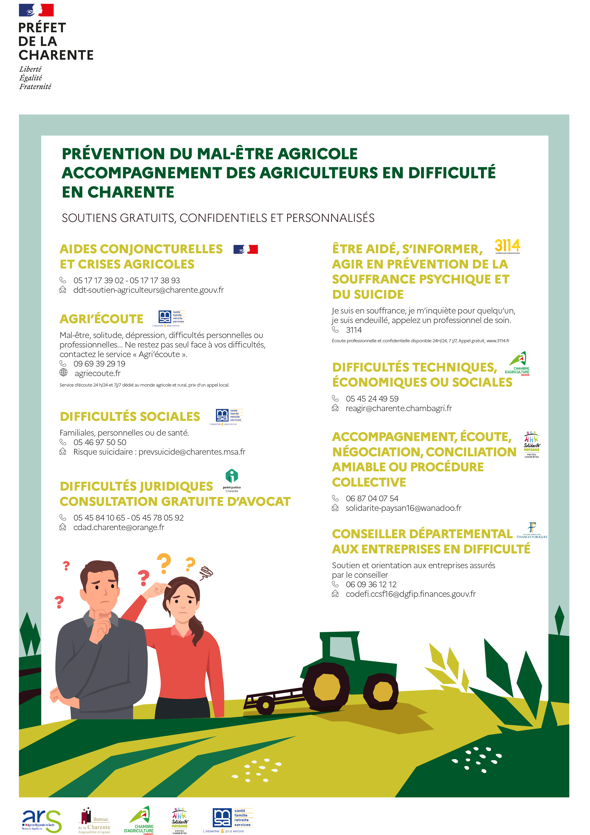 DDT16 - PREVENTION MAL ETRE ET ACCOMPAGNEMENT DES AGRICULTEURS EN DIFFICULTE