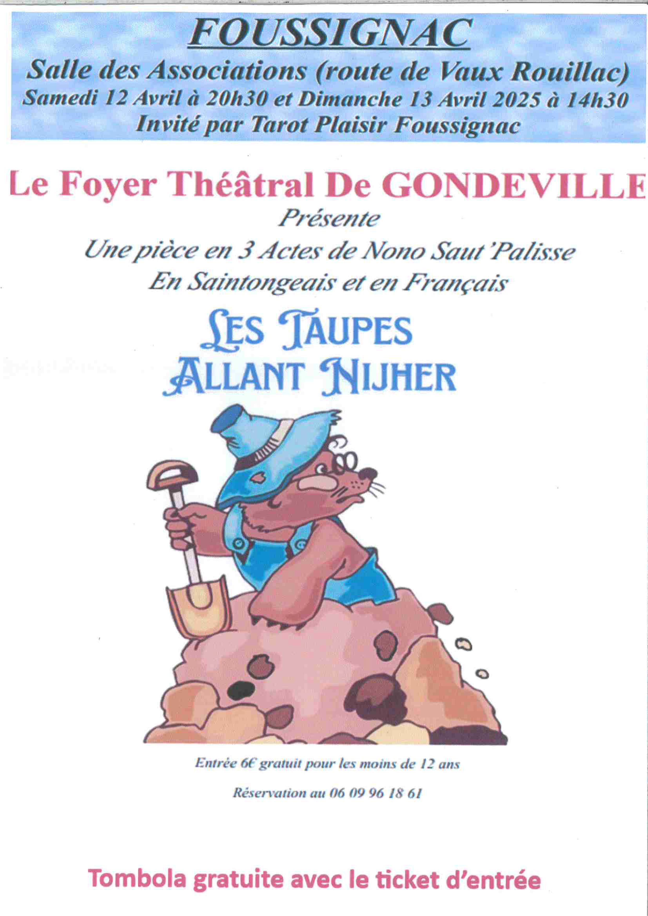THEATRE 12 ET 13 AVRIL FOUSSIGNAC