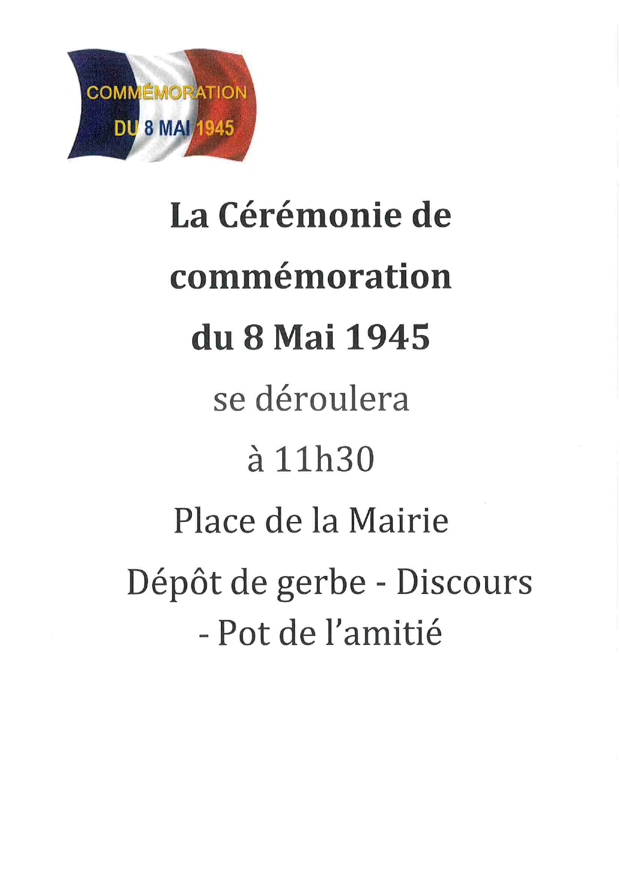 COMMEMORATION 8 MAI 2025