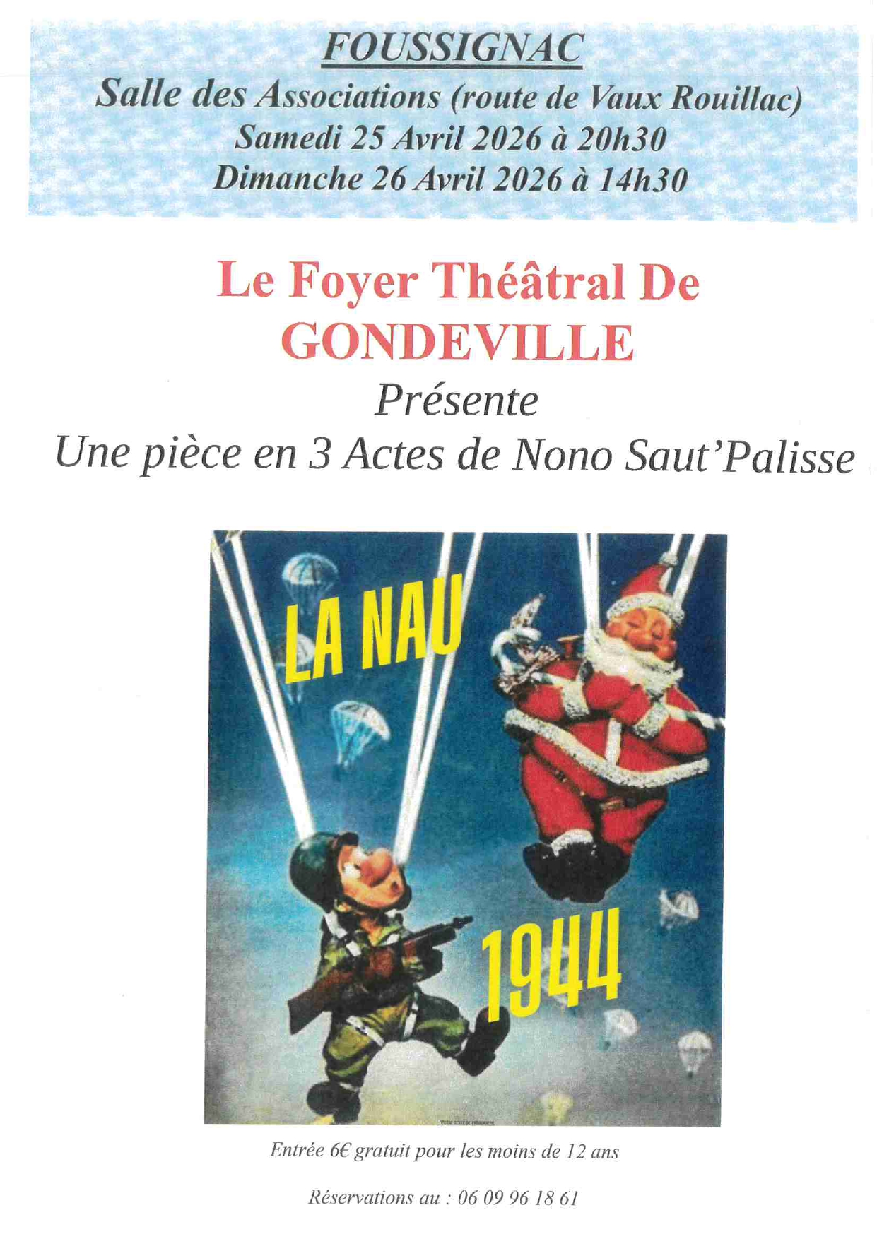 Théatre 25 et 26 avril 2026