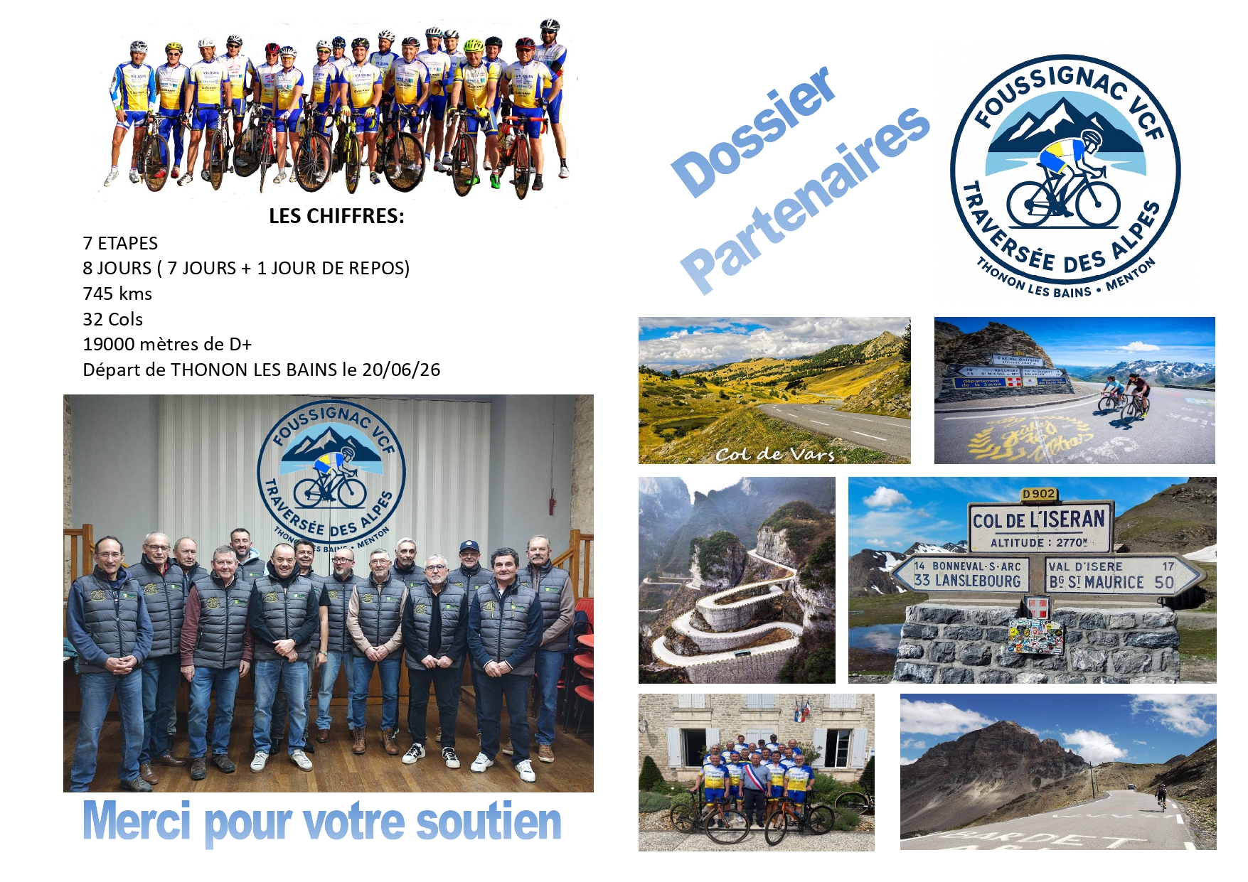 VELO CLUB FOUSSIGNAC objectif ALPES 
