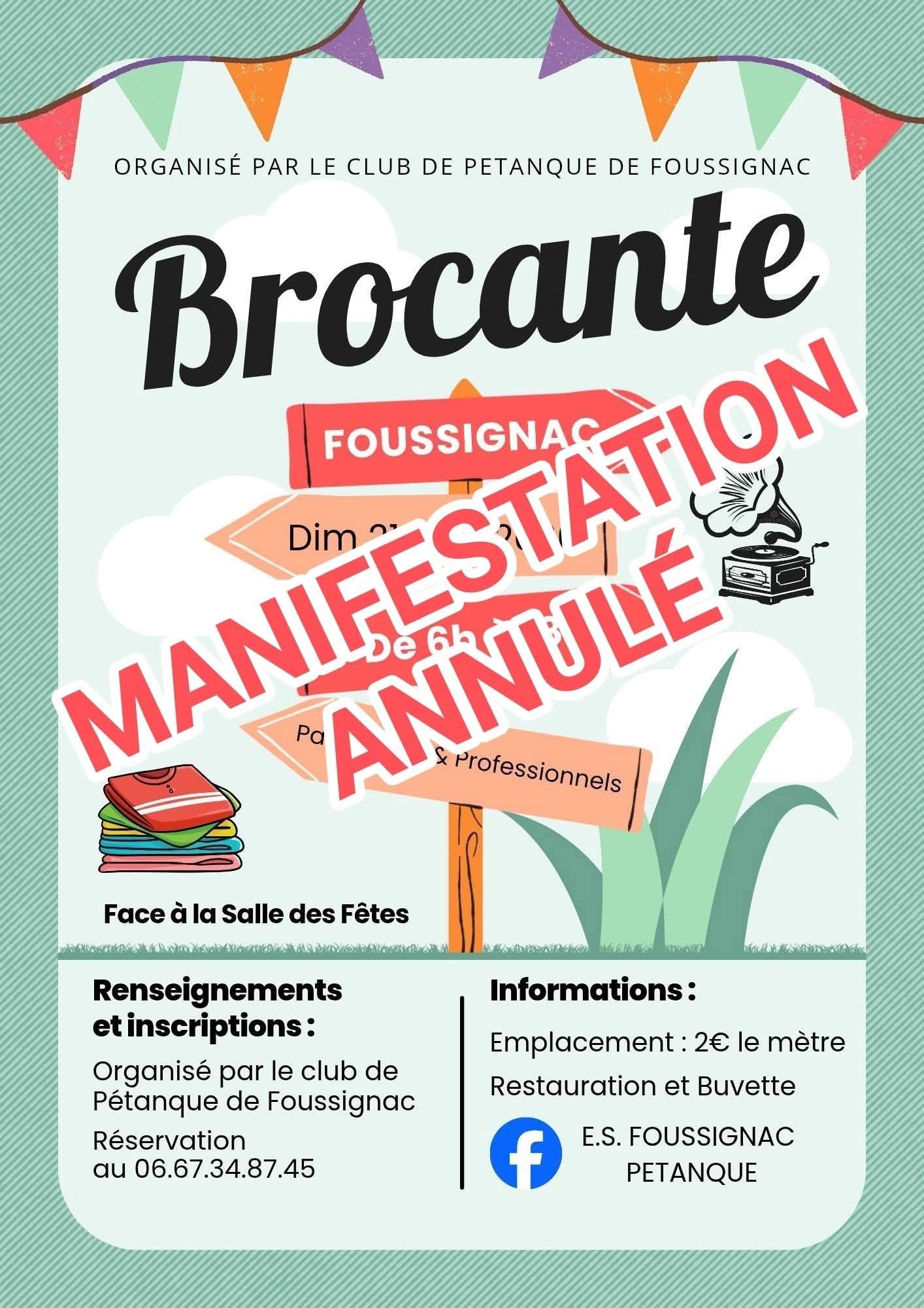 BROCANTE ANNULEE